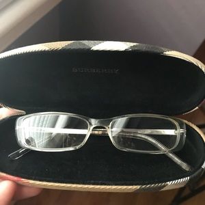 Burberry clear eyeglass frames w/ case gently used